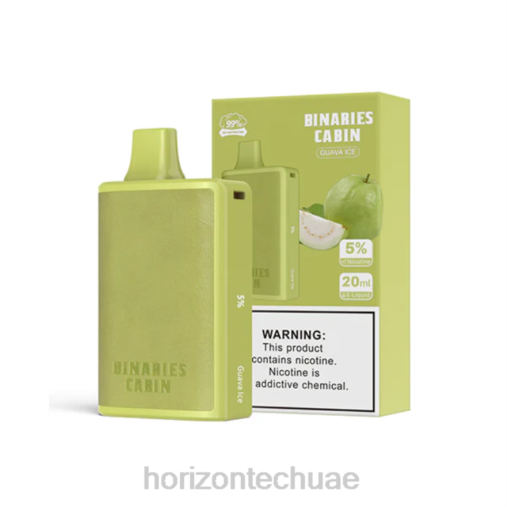 HorizonTech Binaries Cabin يمكن التخلص منها 20 مل جليد الجوافة HLP0458 | Horizontech Disposable Vape