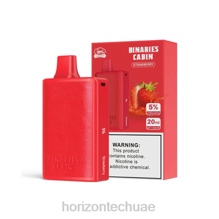 HorizonTech Binaries Cabin يمكن التخلص منها 20 مل الفراولة HLP0468 | Horizontech Disposable Vape