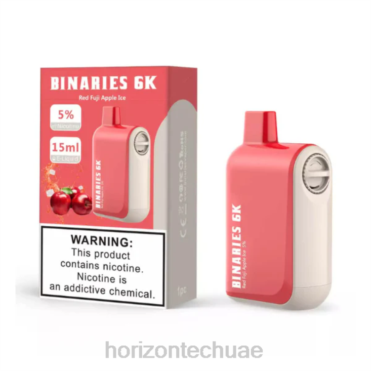 HorizonTech Binaries Cabin يمكن التخلص منها 15 مل ثلج تفاح فوجي أحمر HLP0448 | Horizontech Disposable Vape