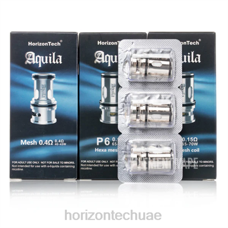 HorizonTech Aquila لفائف (3 عبوات) P6 - 0.15 أوم (3 عبوات) HLP04183 | Horizontech Vape Uae