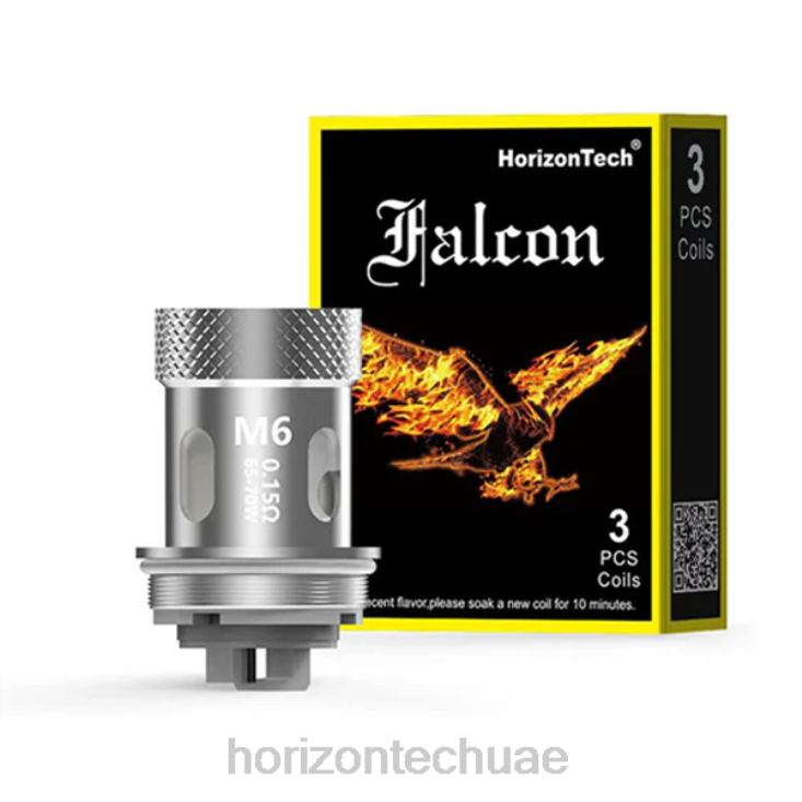 HorizonTech Falcon لفائف (3 عبوات) M6 0.15ohm (3 عبوات) HLP04167 | Horizontech Vape Kit