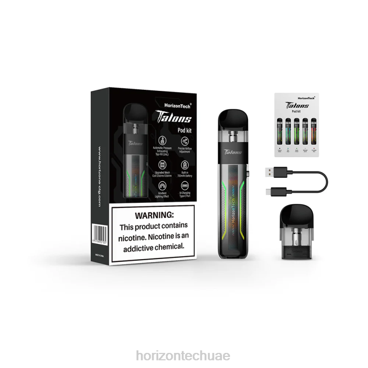 HorizonTech Talons مجموعة انطلاق منتصف الليل الفضة HLP04200 | Horizontech Disposable Vape